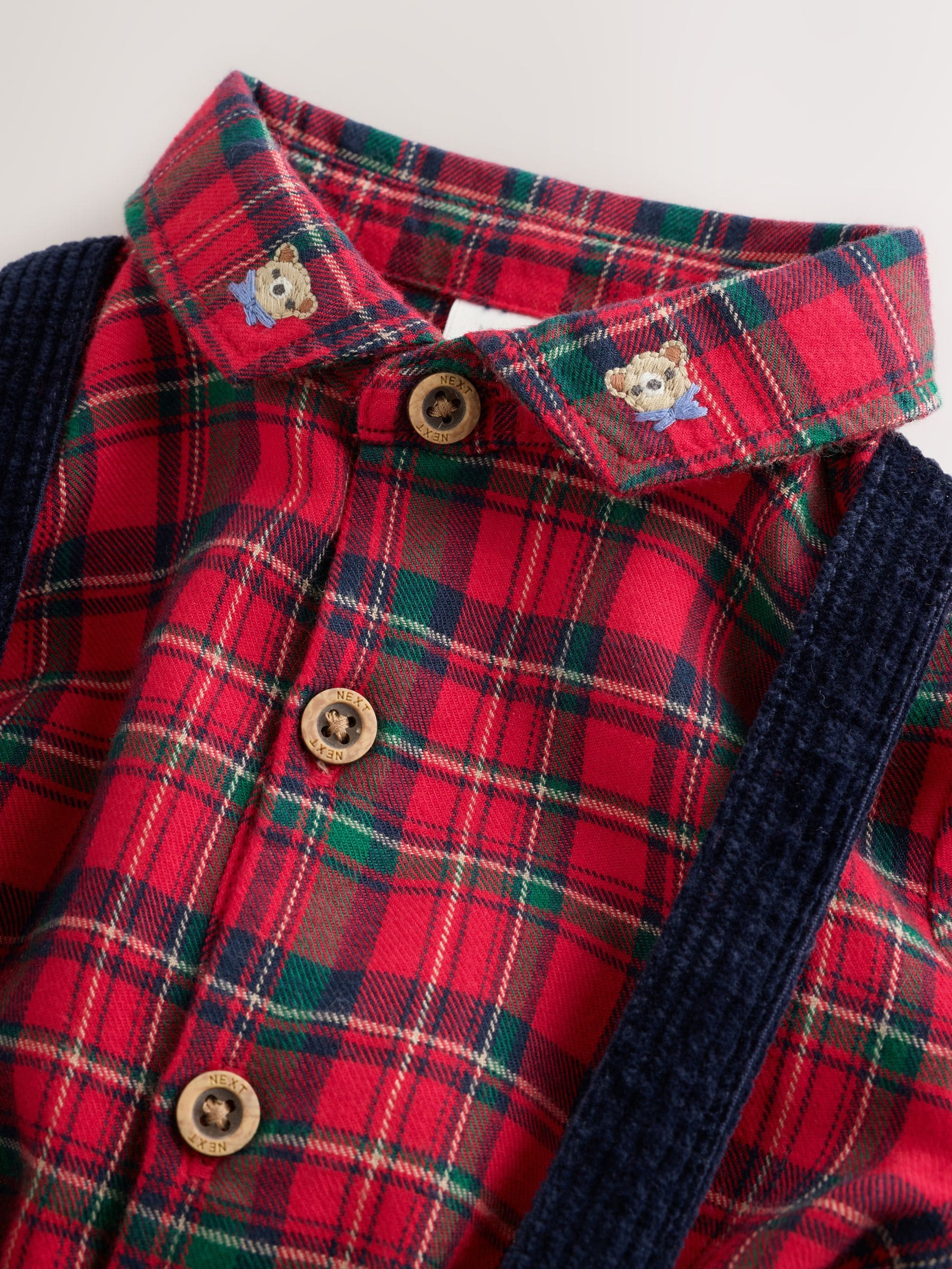 Red Check Shirt, Trousers and Braces Baby 3 Piece Set (0mths-2yrs) image 5