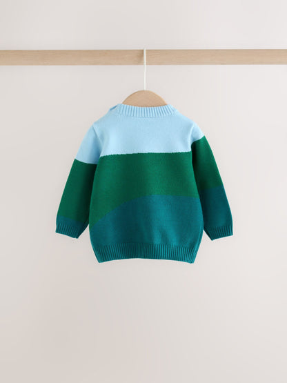 Green/Blue Hamish Farm Baby Knitted Jumper and Leggings Set (0mths-2yrs) image 5