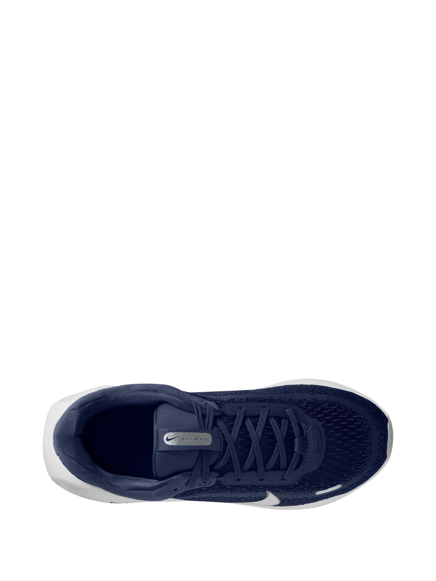 Nike Navy Blue and White Youth Stellar Ride Trainers image 3