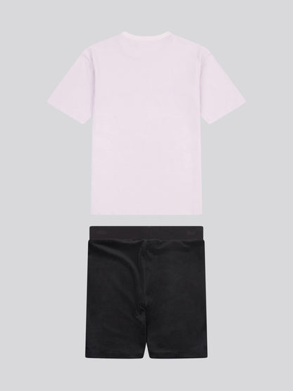 Dsiney Kidz - Juicy Couture Black Loose T-Shirt & Velour Cycling Shorts Set image 2