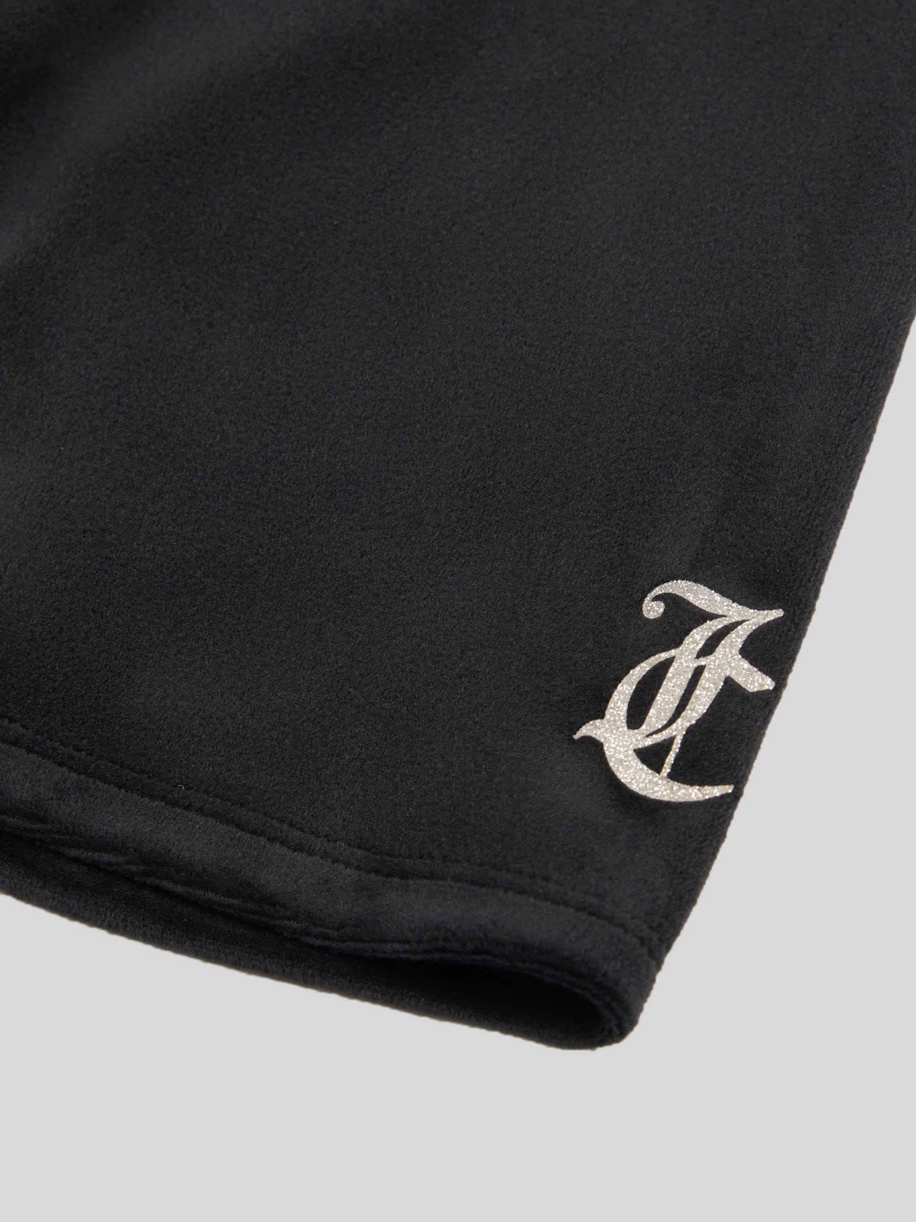 Dsiney Kidz - Juicy Couture Black Loose T-Shirt & Velour Cycling Shorts Set image 5