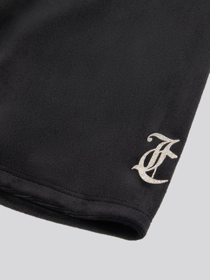 Dsiney Kidz - Juicy Couture Black Loose T-Shirt & Velour Cycling Shorts Set image 5