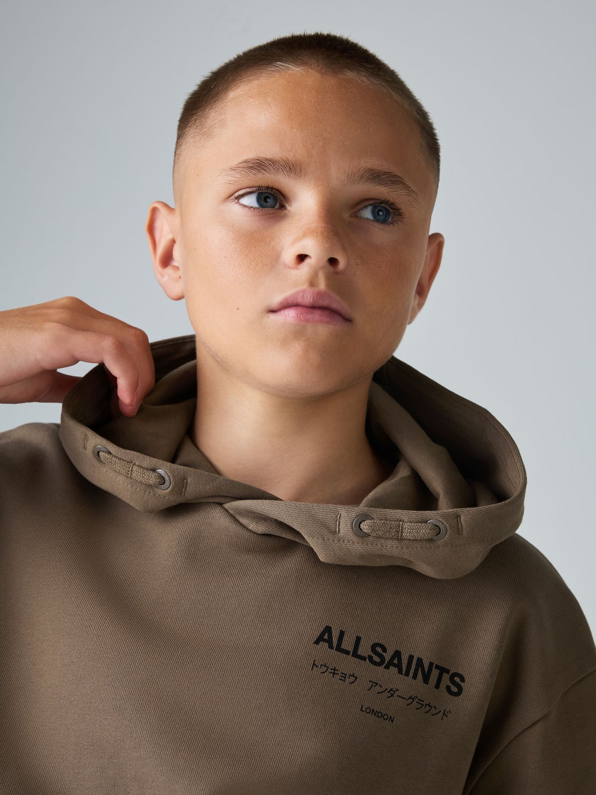smALLSAINTS Brown Oversized Underground Pullover Hoodie - image 4