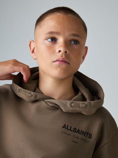 smALLSAINTS Brown Oversized Underground Pullover Hoodie - image 4
