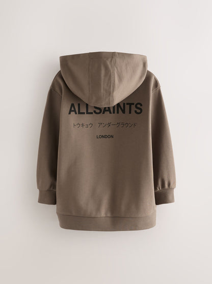smALLSAINTS Brown Oversized Underground Pullover Hoodie - image 7