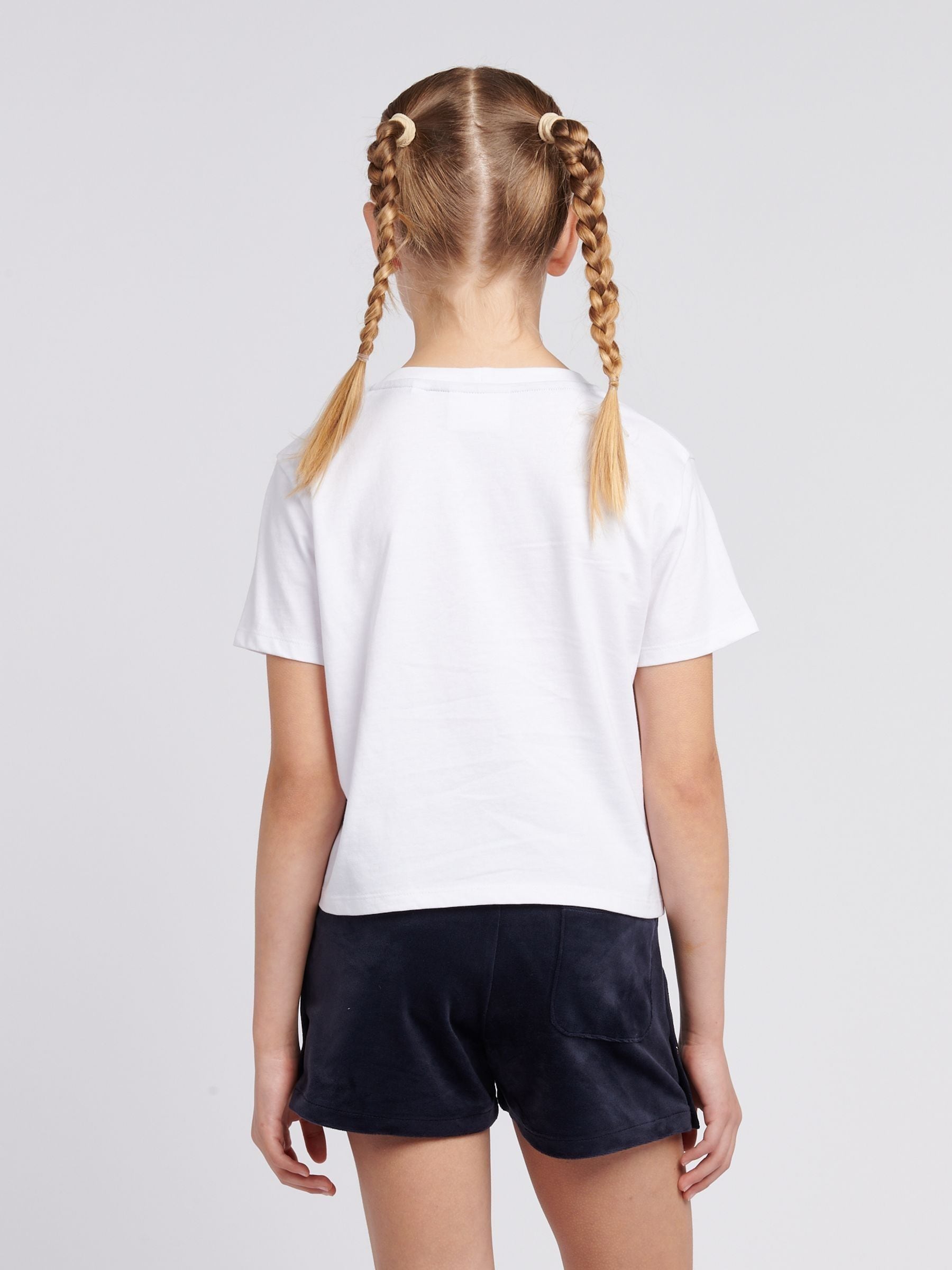 Dsiney Kidz - Juicy Couture Blue Girls Boxy T-Shirt & Velour Shorts Set image 3