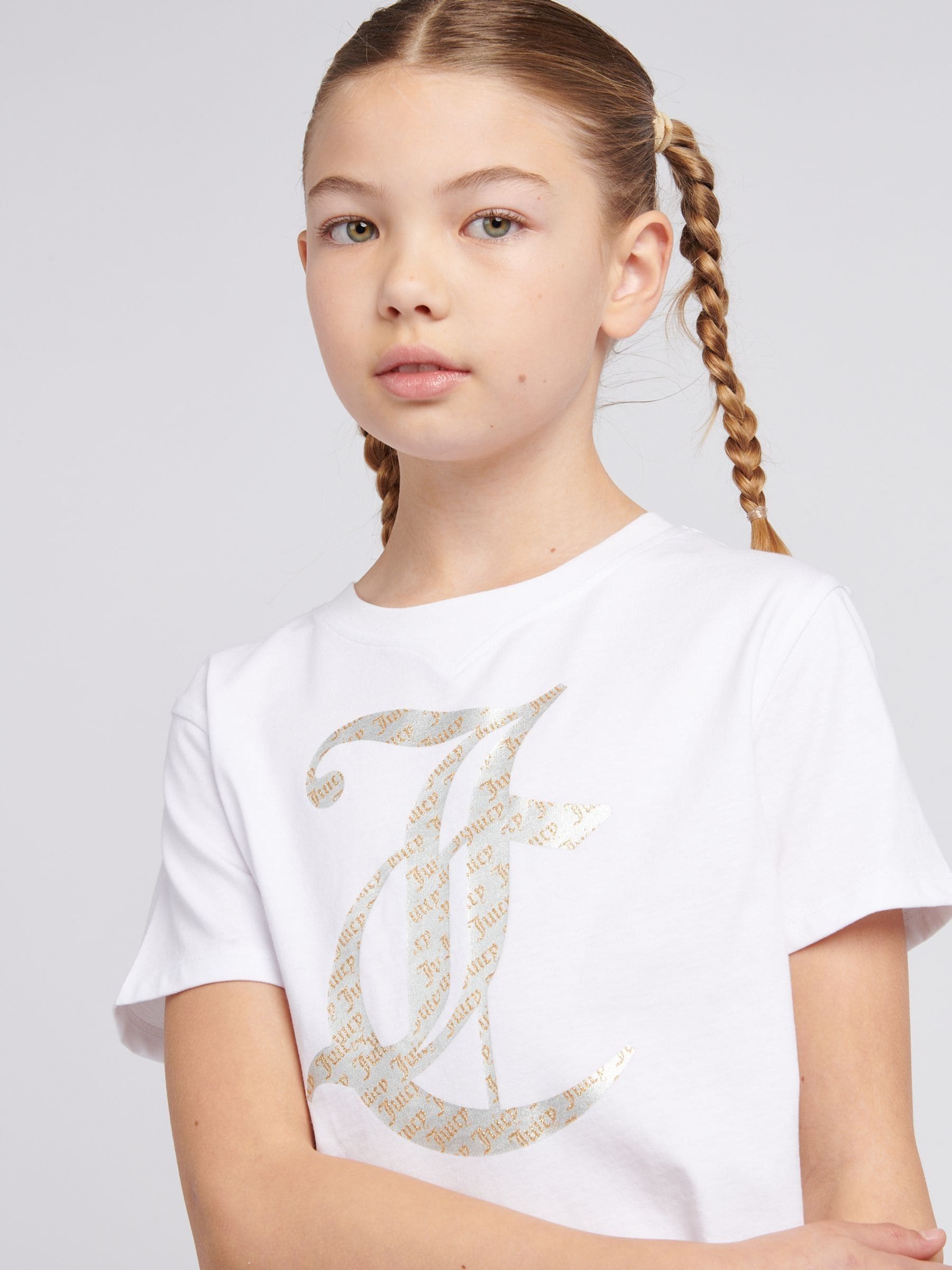 Dsiney Kidz - Juicy Couture Blue Girls Boxy T-Shirt & Velour Shorts Set image 4