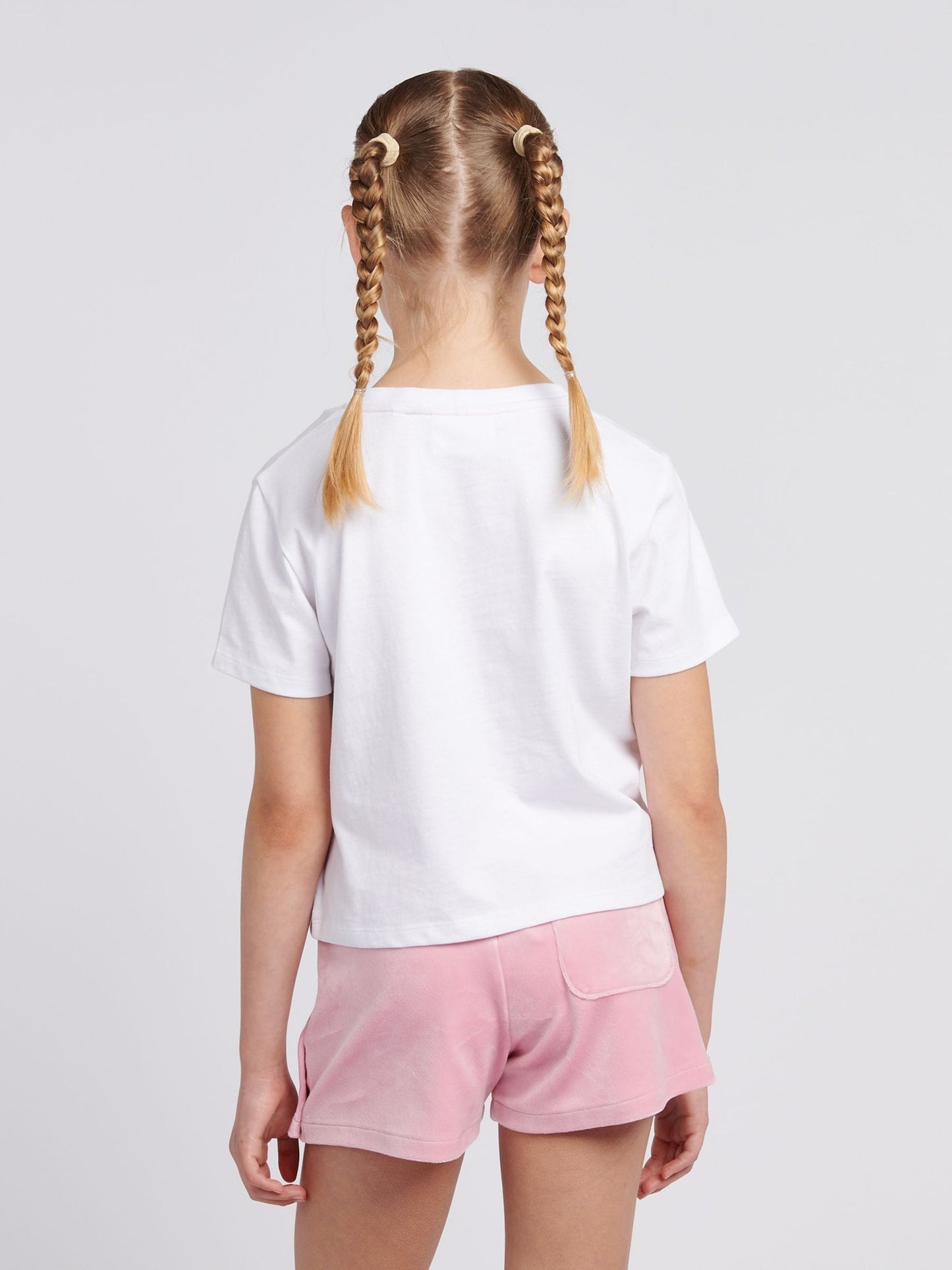 Dsiney Kidz - Juicy Couture Pink Girls Boxy T-Shirt & Velour Shorts Set image 3