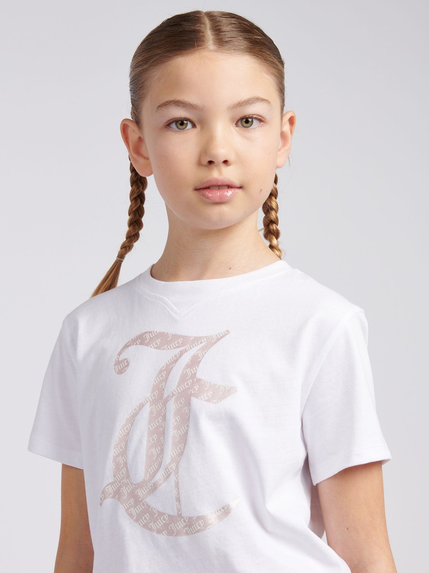 Dsiney Kidz - Juicy Couture Pink Girls Boxy T-Shirt & Velour Shorts Set image 5