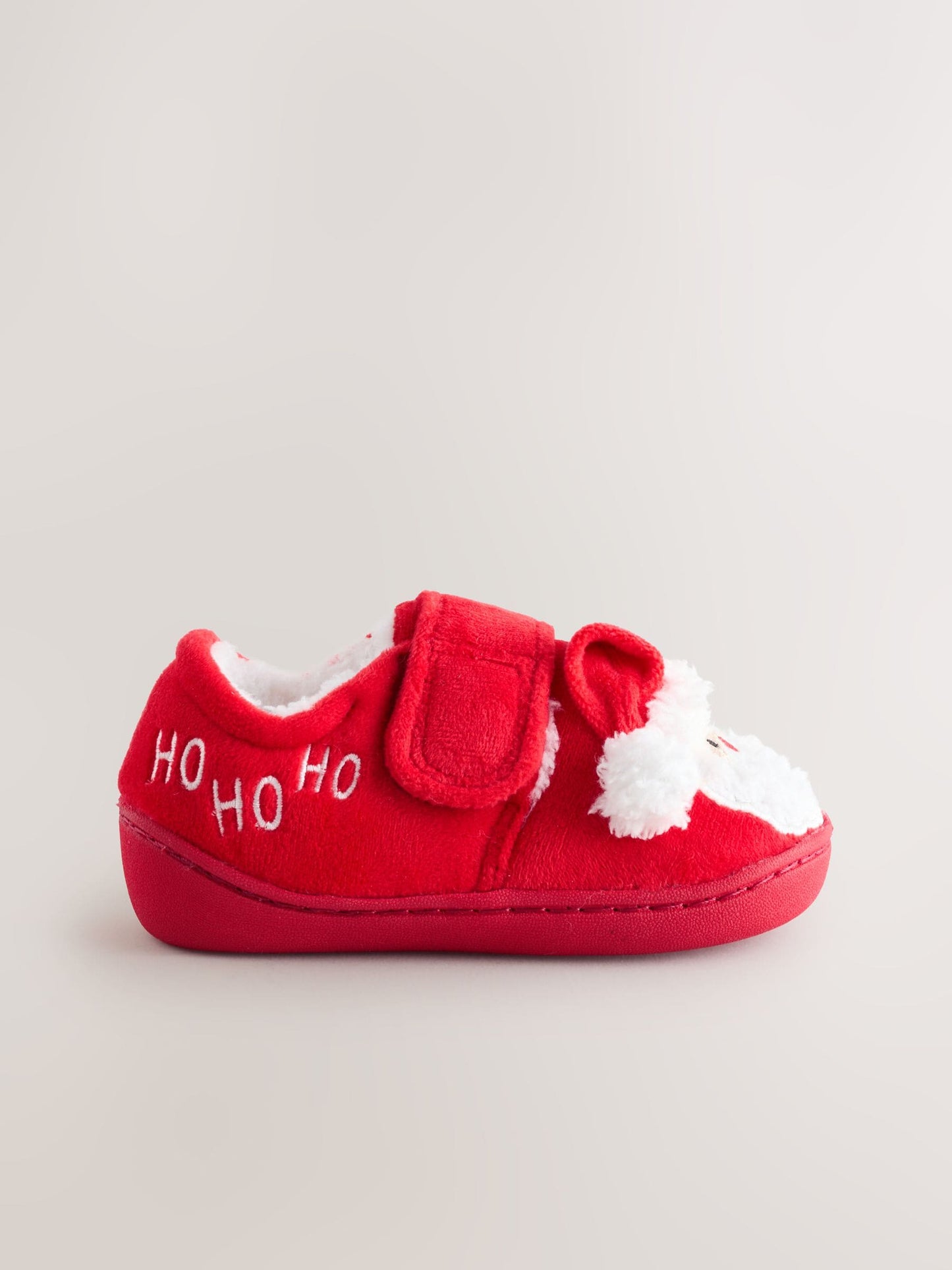 Red/White Christmas Warm Lined Cupsole Slippers