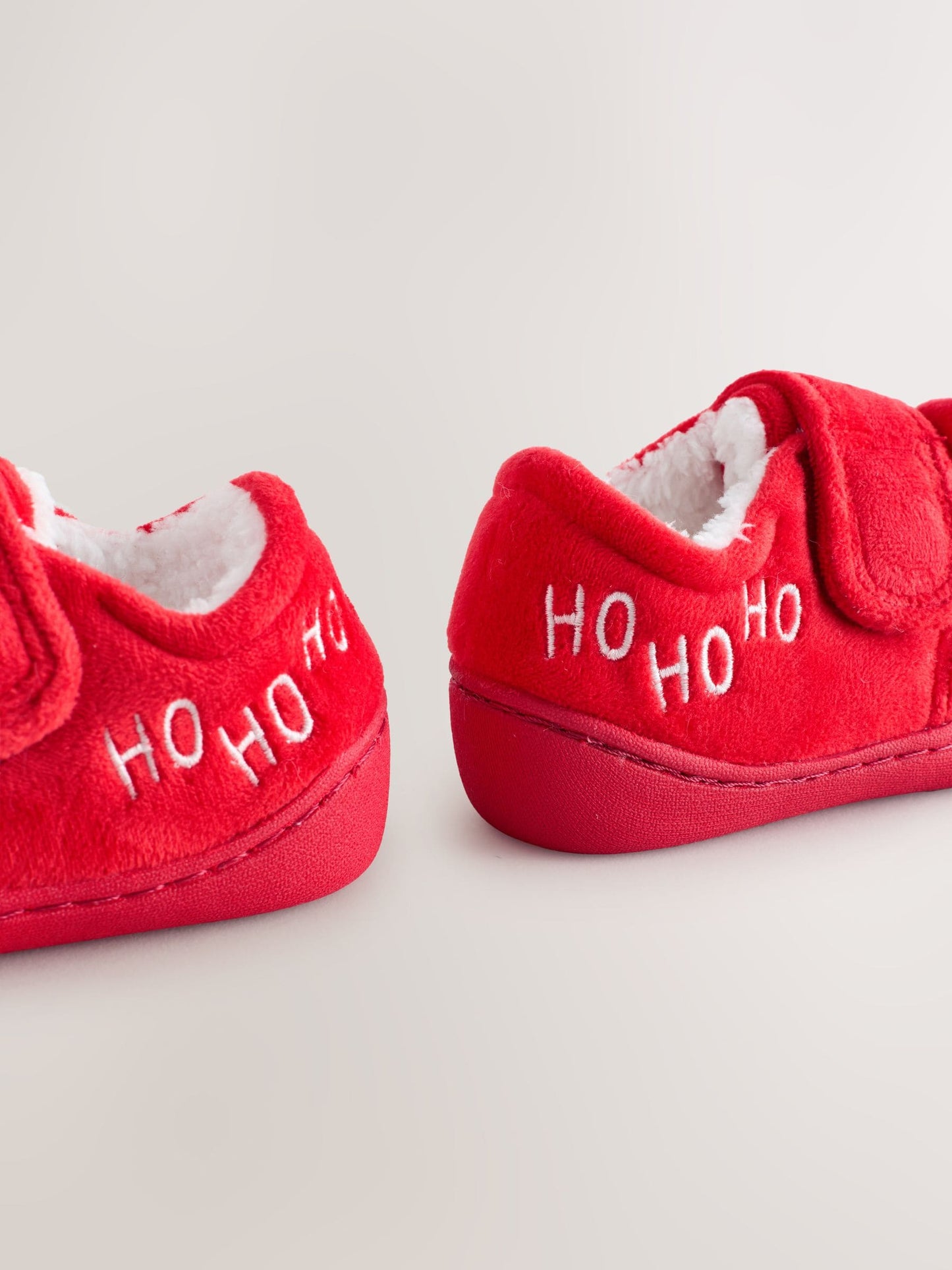 Red/White Christmas Warm Lined Cupsole Slippers