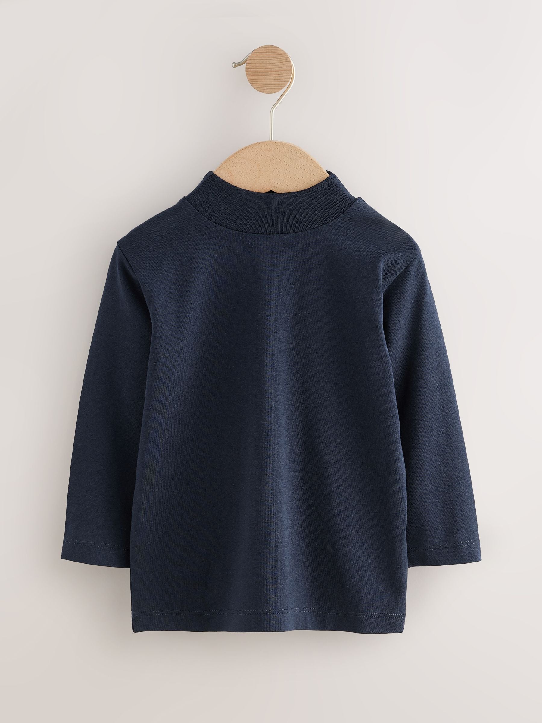 Dsiney Kidz - Navy/Stone Long Sleeve Turtle Neck T-Shirts 2 Pack (3mths-7yrs) image 2