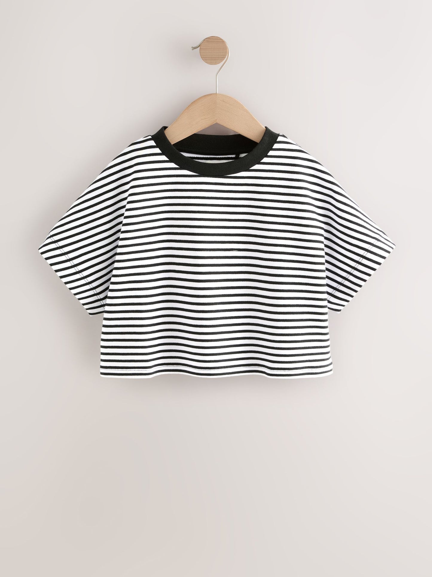 Dsiney Kidz - Black/White Stripe Boxy T-Shirt (3-16yrs) image 1