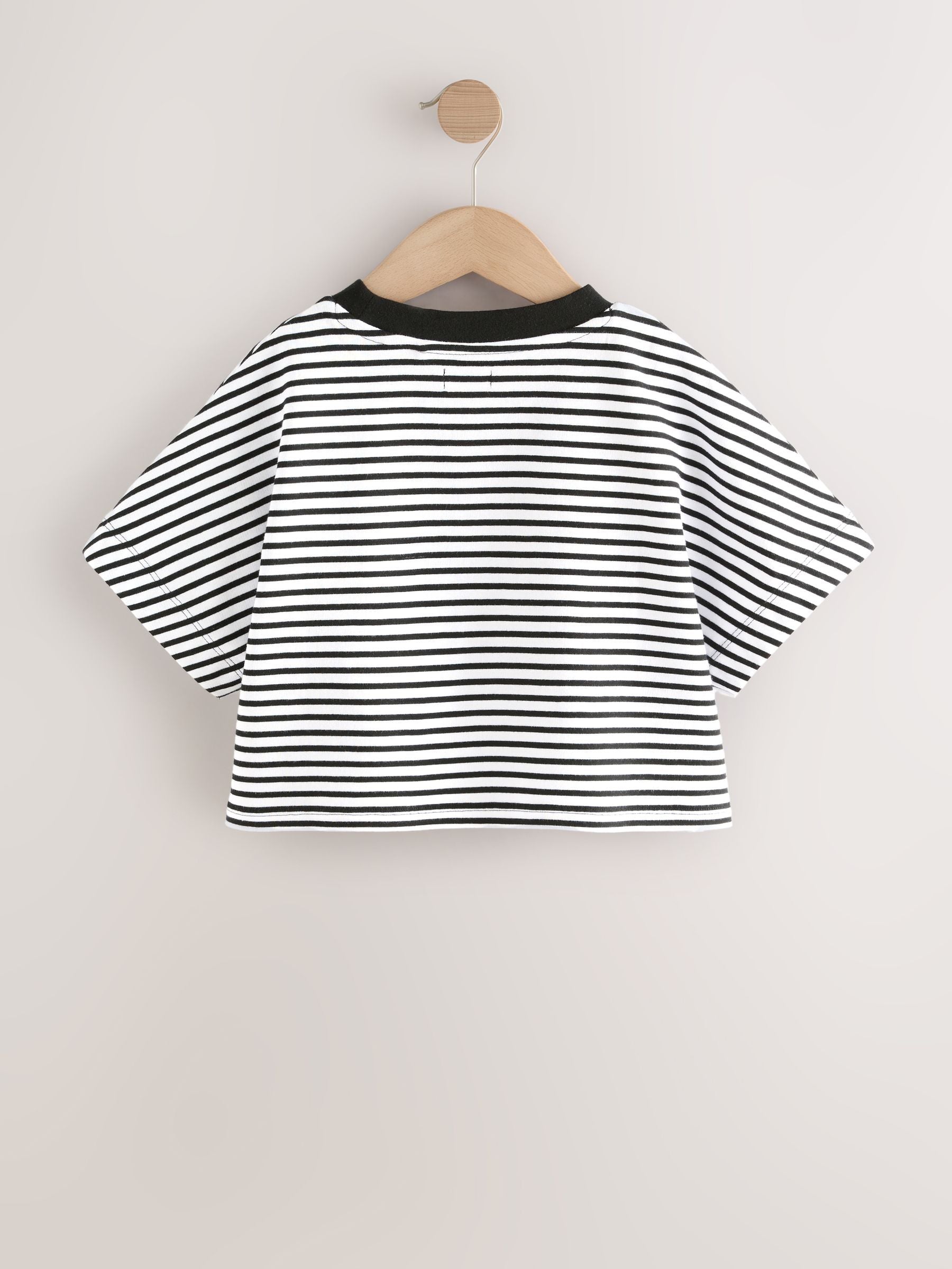 Dsiney Kidz - Black/White Stripe Boxy T-Shirt (3-16yrs) image 2