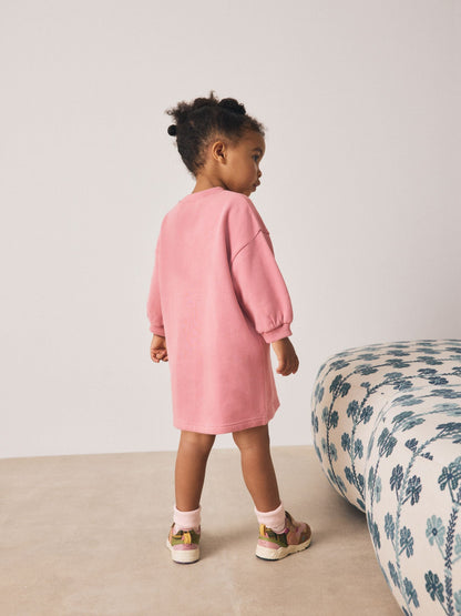 Pink Relaxed Sweat Dress (3mths-7yrs)