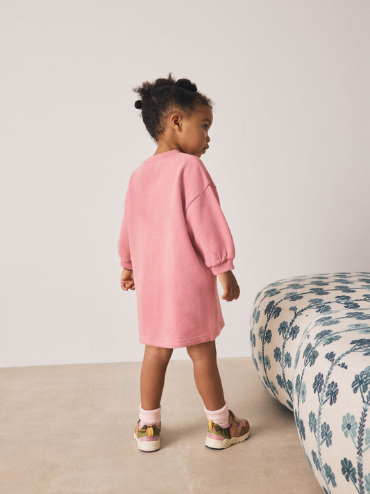 Pink Relaxed Sweat Dress (3mths-7yrs)