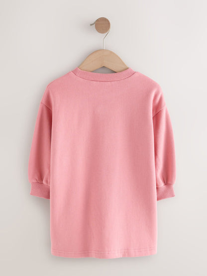 Pink Relaxed Sweat Dress (3mths-7yrs)