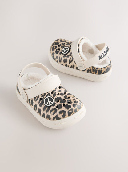 smALLSAINTS Leopard Print Borg Lined Clog Slippers - image 2