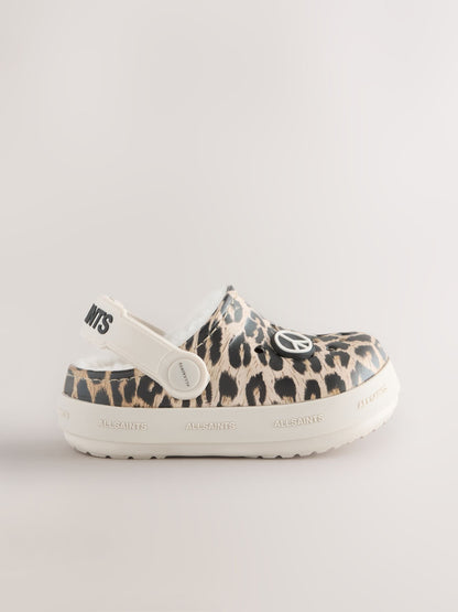 smALLSAINTS Leopard Print Borg Lined Clog Slippers - image 3