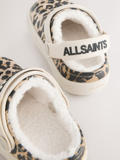 smALLSAINTS Leopard Print Borg Lined Clog Slippers - image 4