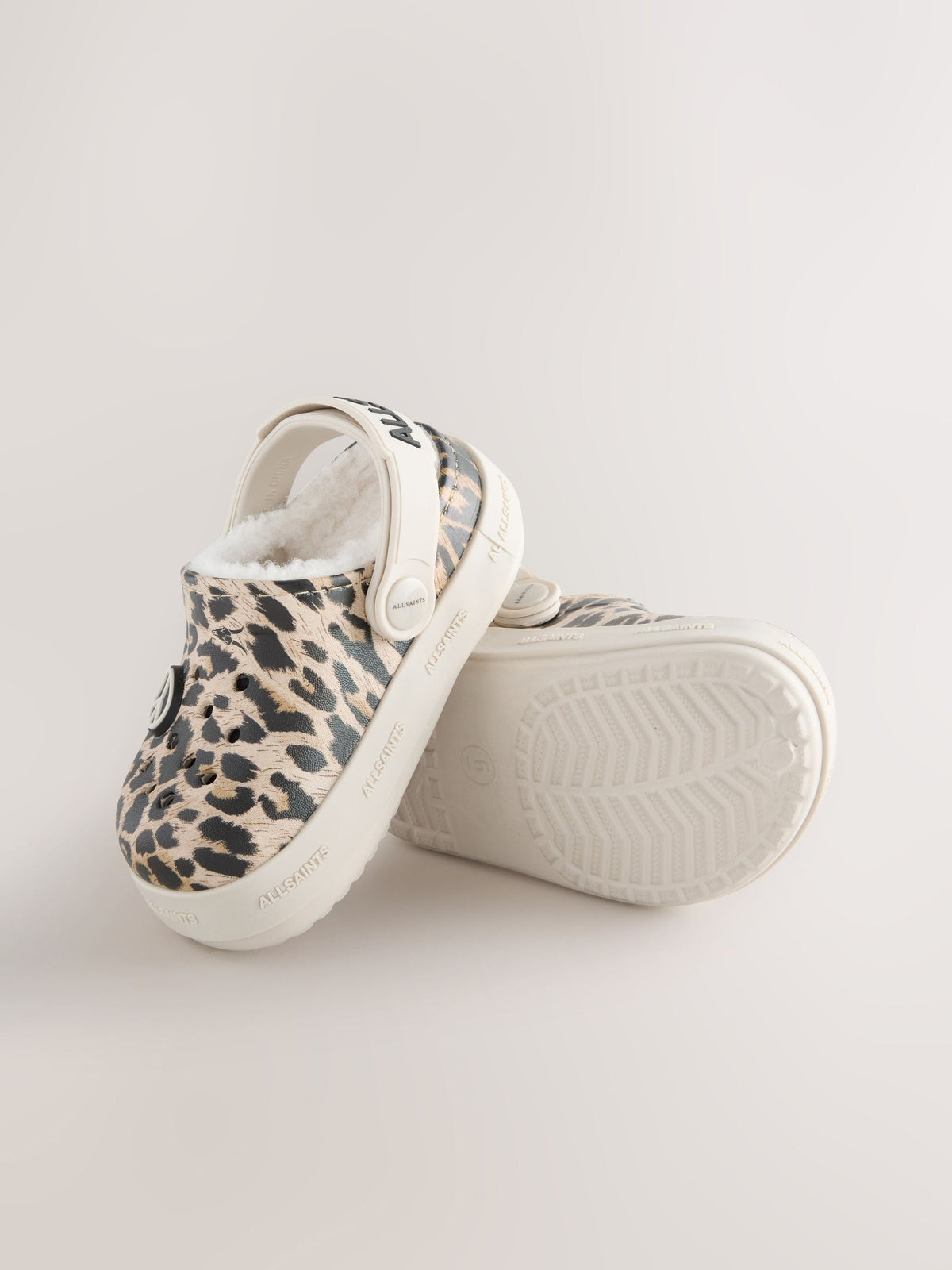 smALLSAINTS Leopard Print Borg Lined Clog Slippers - image 6