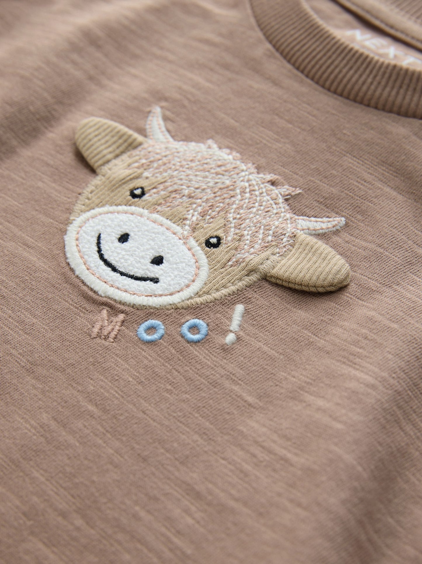 Dsiney Kidz - Neutral Tan Hamish Long Sleeve Animal Print Character T-Shirts 3 Pack (3mths-7yrs) image 8