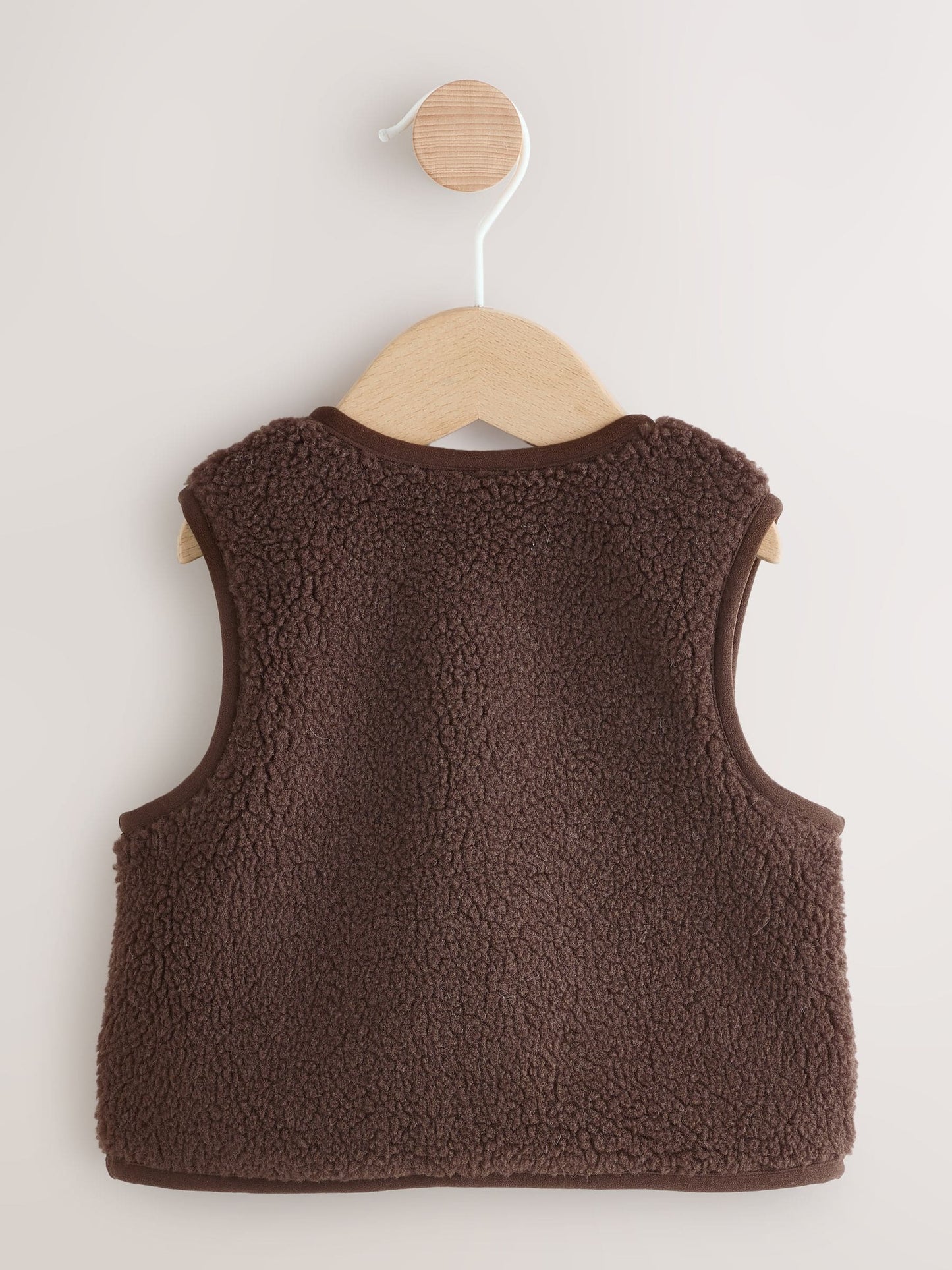 Dsiney Kidz - Chocolate Brown Borg Baby Gilet image 2