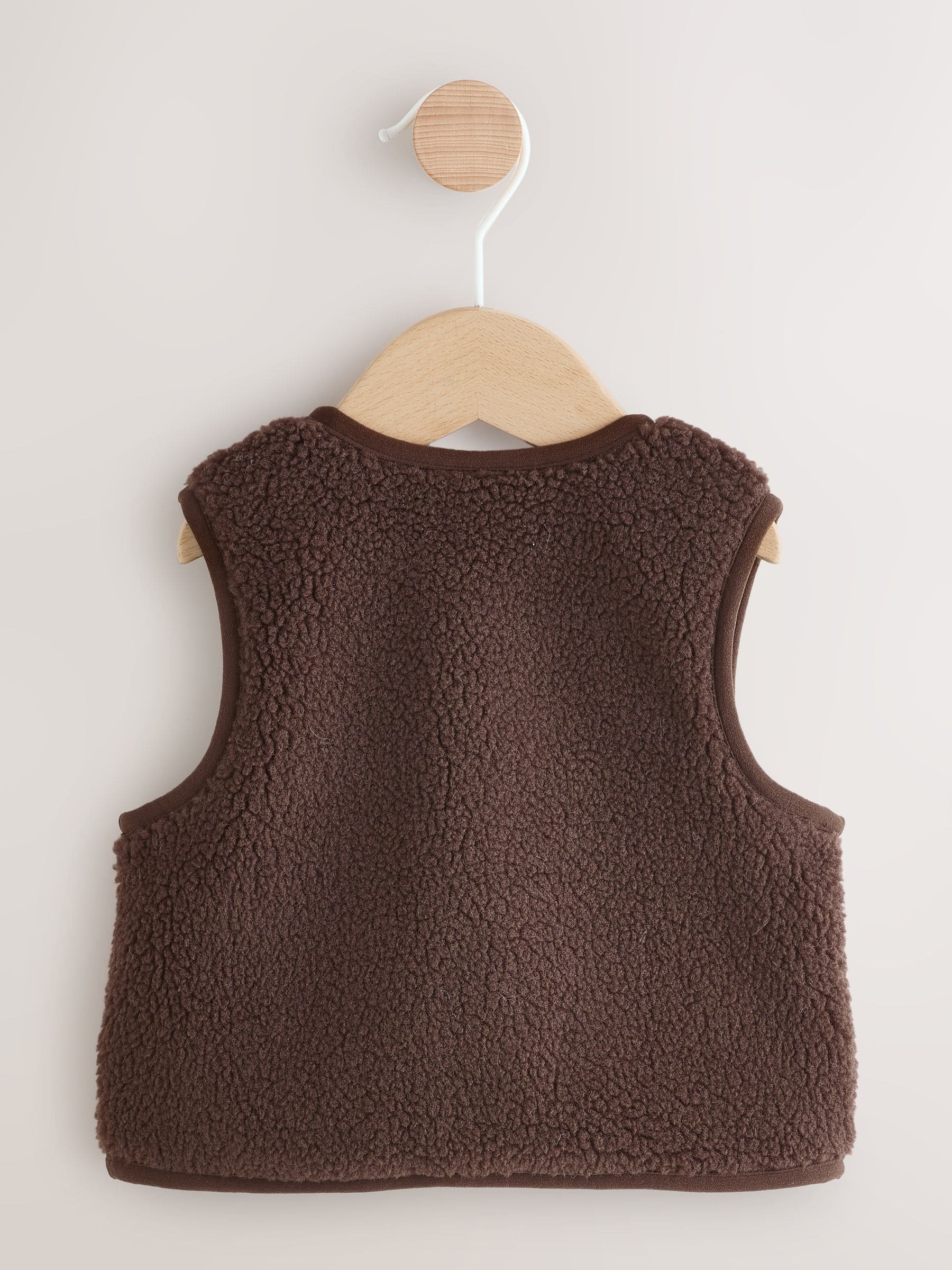 Dsiney Kidz - Chocolate Brown Borg Baby Gilet image 2