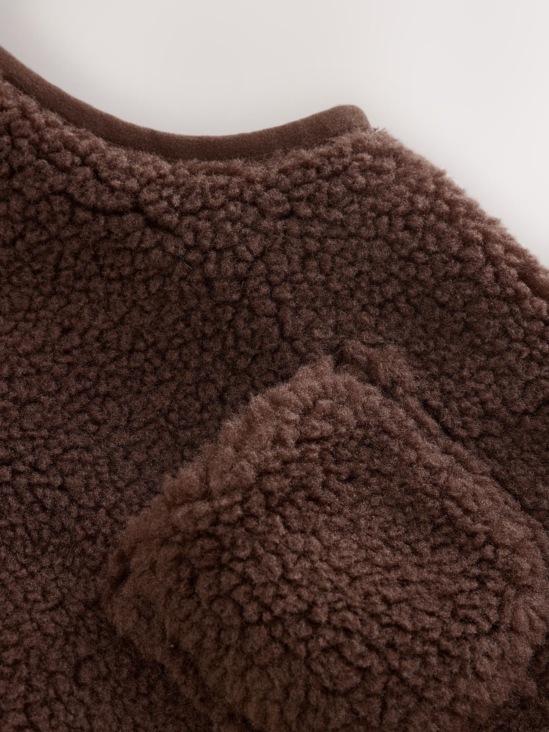 Dsiney Kidz - Chocolate Brown Borg Baby Gilet image 3