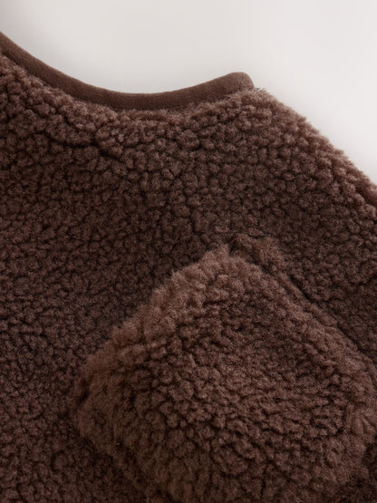 Dsiney Kidz - Chocolate Brown Borg Baby Gilet image 3