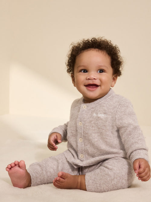 smALLSAINTS Neutral Knitted Cardigan and Joggers Baby Boys Set image 1