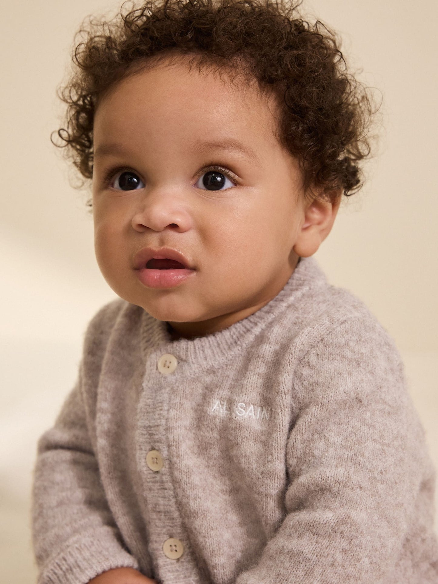 smALLSAINTS Neutral Knitted Cardigan and Joggers Baby Boys Set image 3