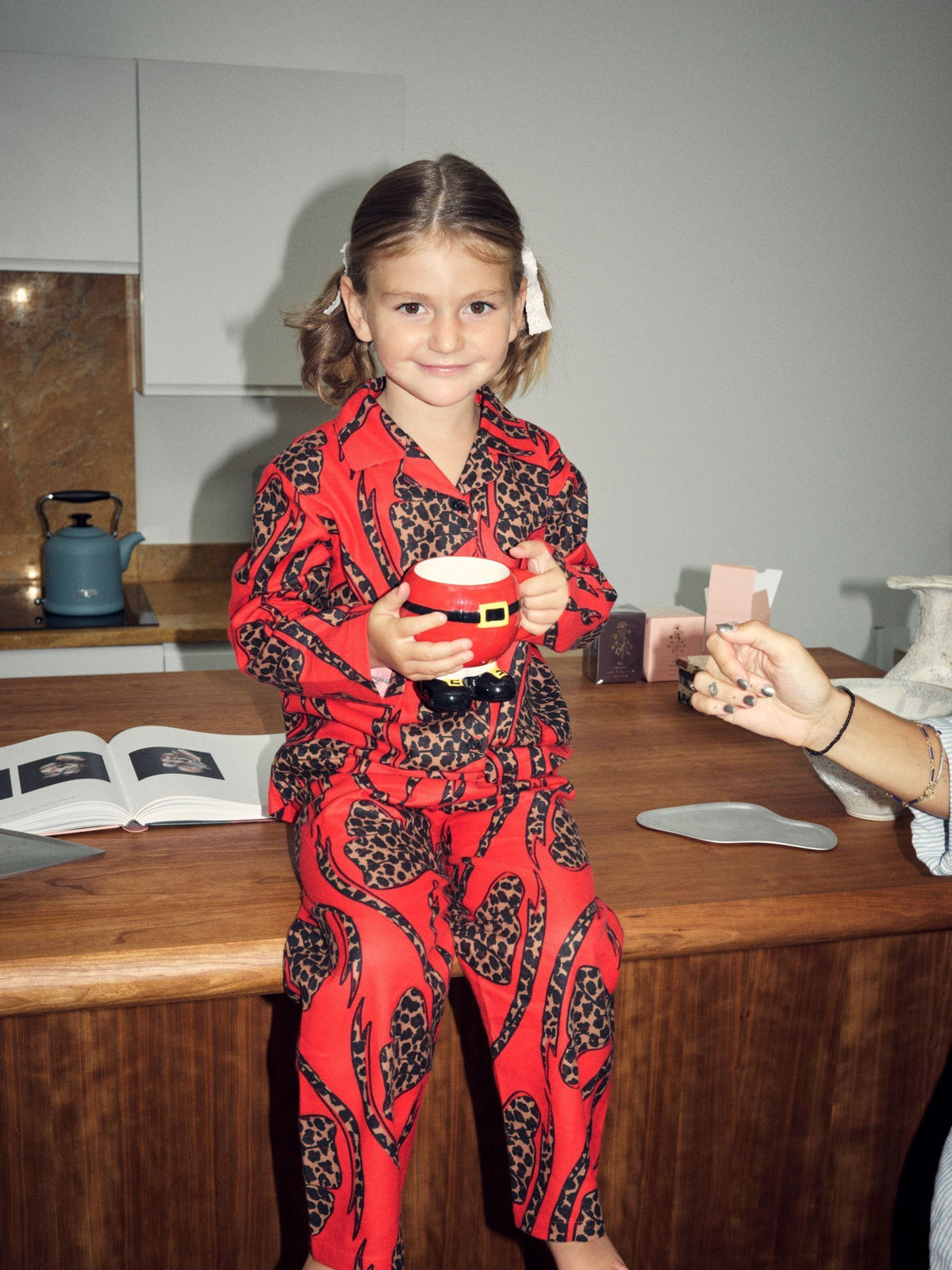 Never Fully Dressed Red Bow Button Through Pyjamas - image 1