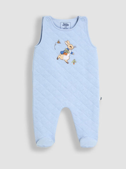 JoJo Maman Bébé Blue Quilted 2-Piece Dungaree Set image 2