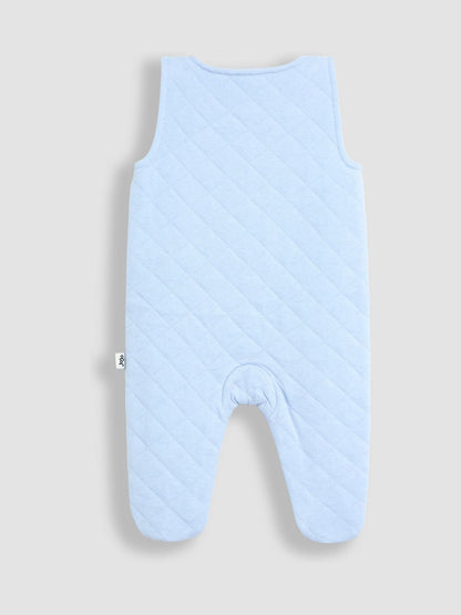 JoJo Maman Bébé Blue Quilted 2-Piece Dungaree Set image 3