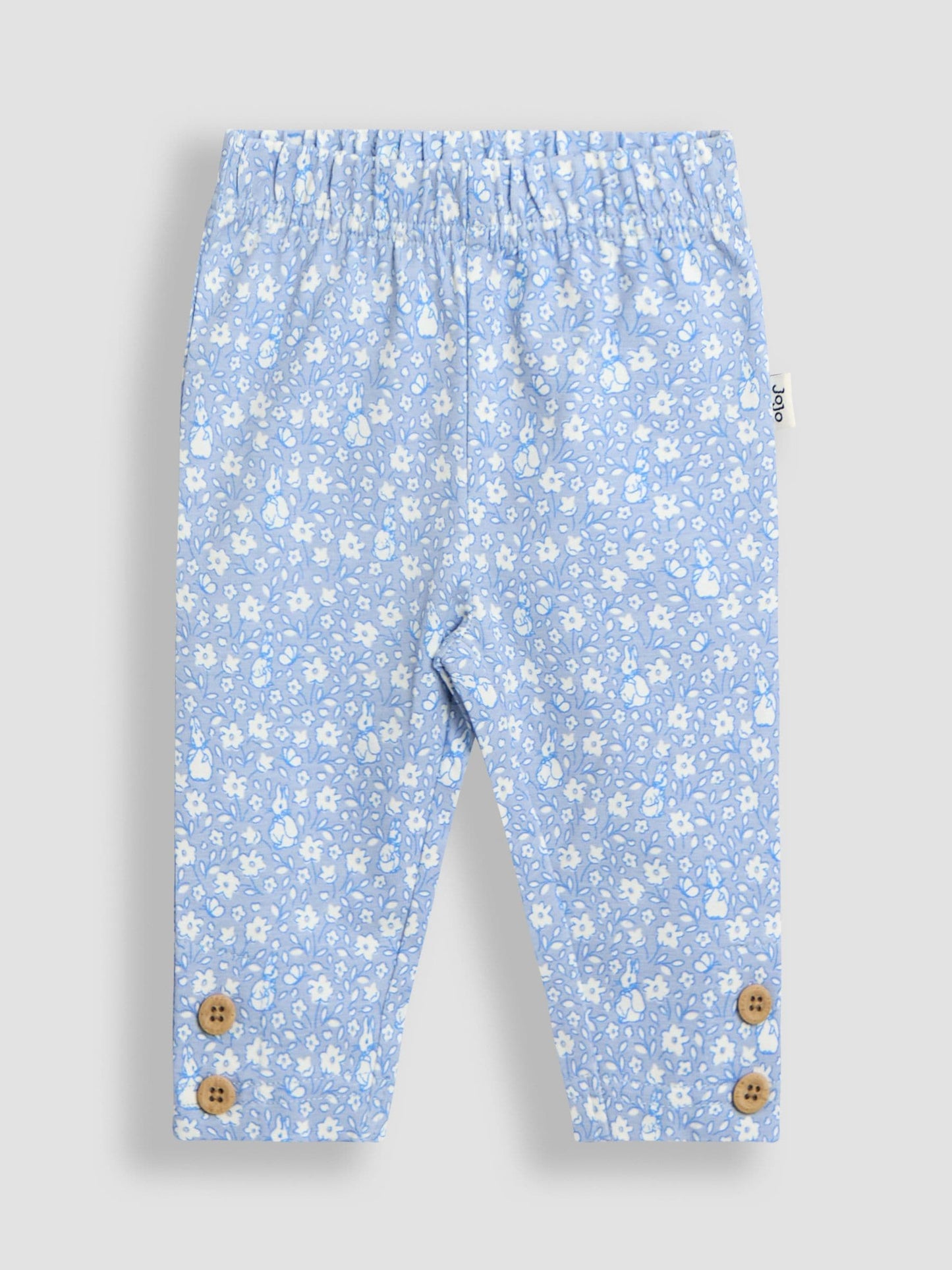 JoJo Maman Bébé Blue Floral Flopsy Appliqué Sweatshirt Leggings & Headband Set image 4