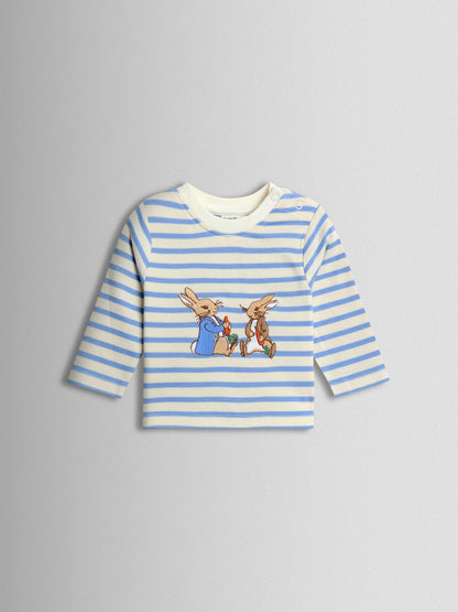 JoJo Maman Bébé Blue Peter Rabbit™ Appliqué Top & Legging Set image 3
