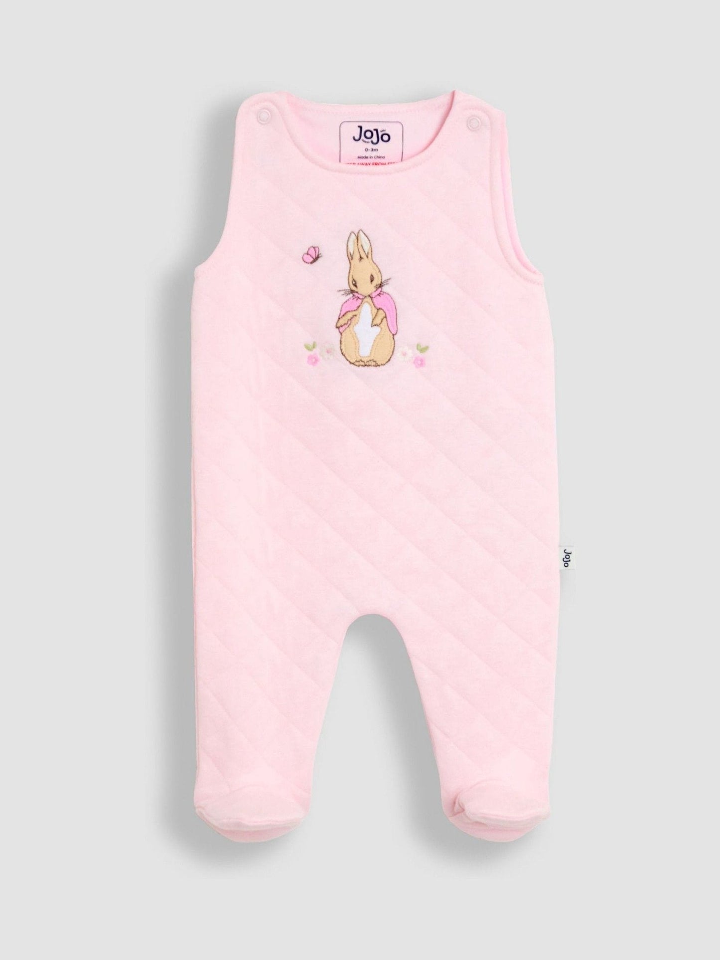 Dsiney Kidz - JoJo Maman Bébé Pale Pink Flopsy Quilted 2-Piece Dungaree Set image 2