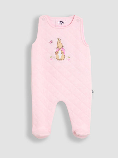 Dsiney Kidz - JoJo Maman Bébé Pale Pink Flopsy Quilted 2-Piece Dungaree Set image 2