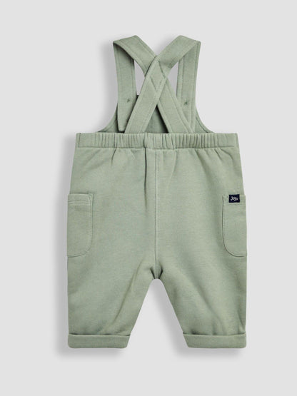 JoJo Maman Bébé Green Giraffe 2-Piece Pocket Dungarees & Top Set image 4