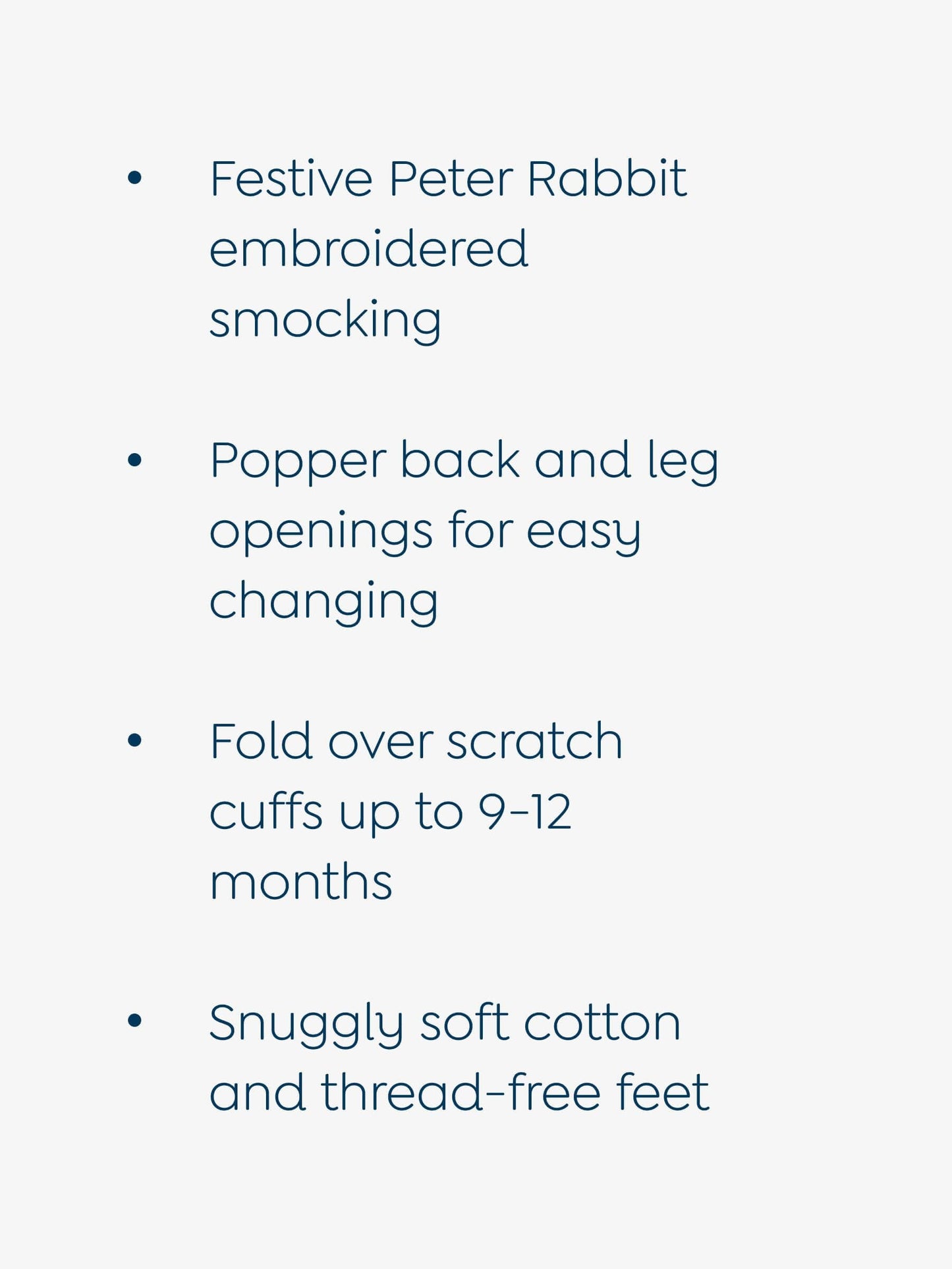 JoJo Maman Bébé Red Peter Rabbit Christmas Velour All-In-One image 4