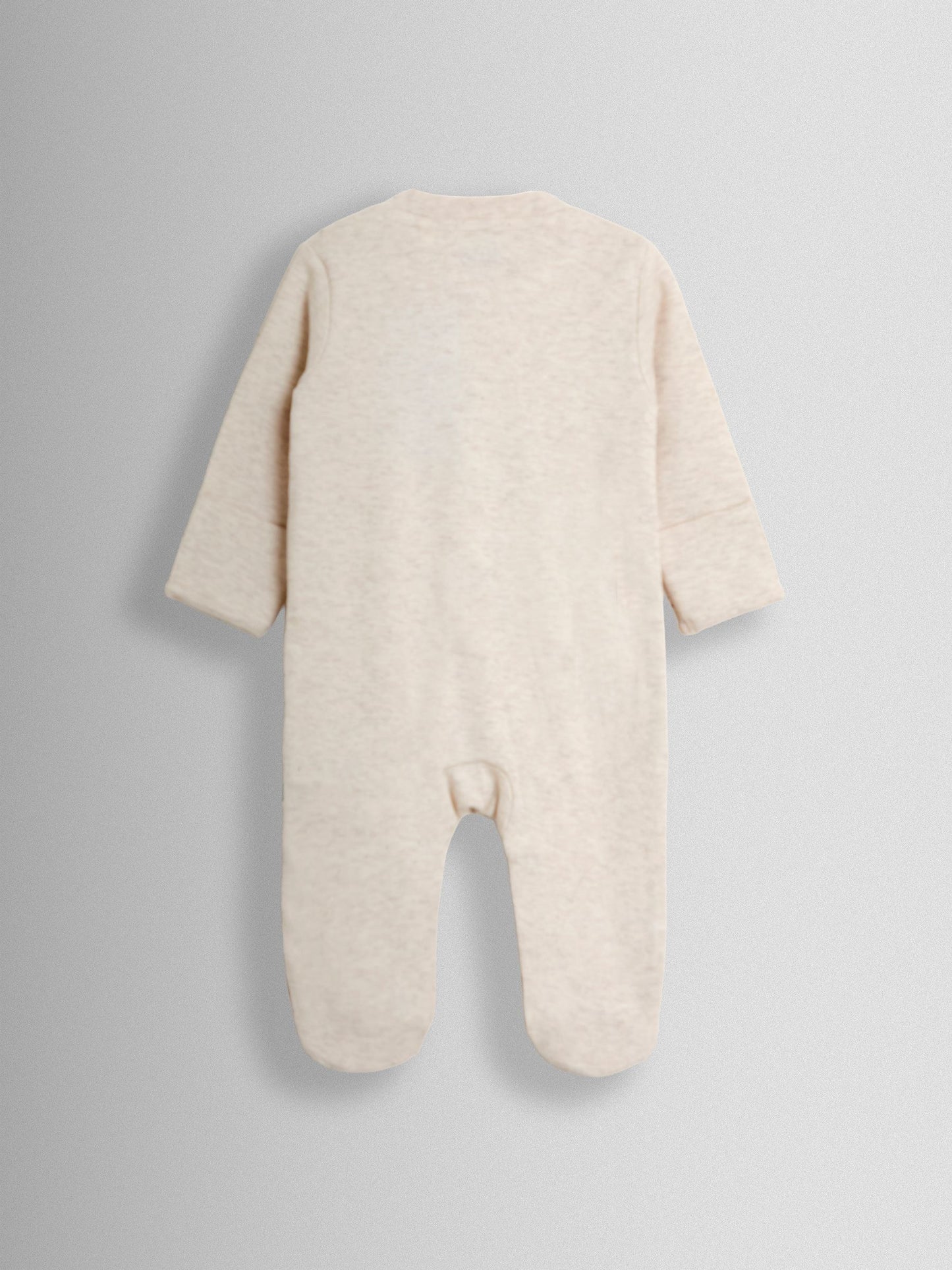 JoJo Maman Bébé Natural Safari 100% Cotton Footed Appliqué Sleepsuit image 3