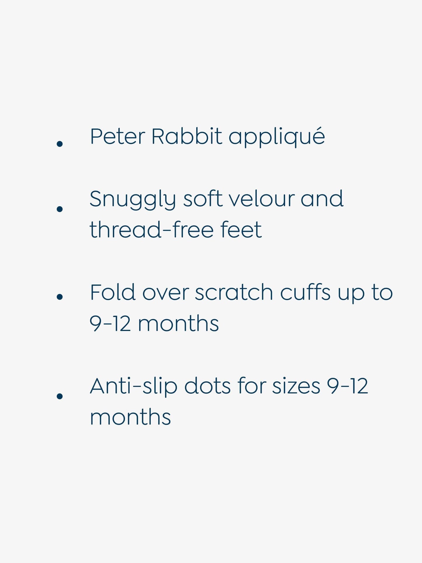 JoJo Maman Bébé Blue Peter Rabbit™ Stripe Appliqué Footed Sleepsuit image 4