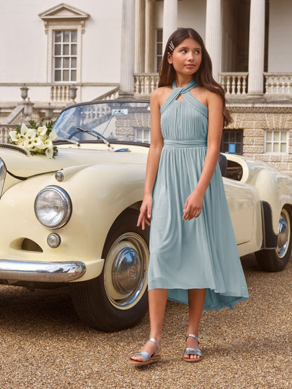 Lipsy Blue Twist Halter Occasion Dress (5-16yrs) - image 1