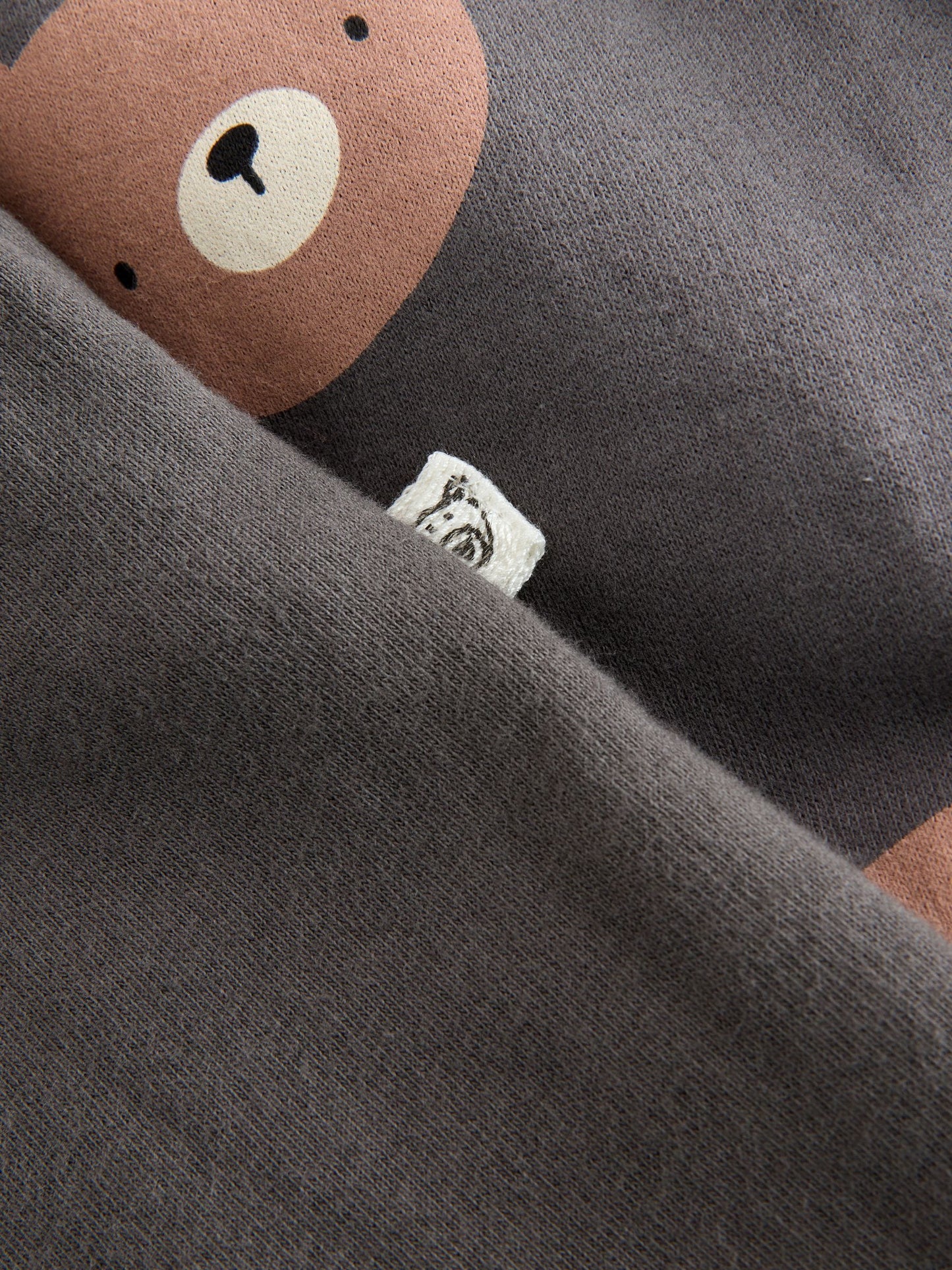 Charcoal Grey Bear All Over Single Sweatshirt And Stripe Joggers Set (3mths-7yrs) image 9