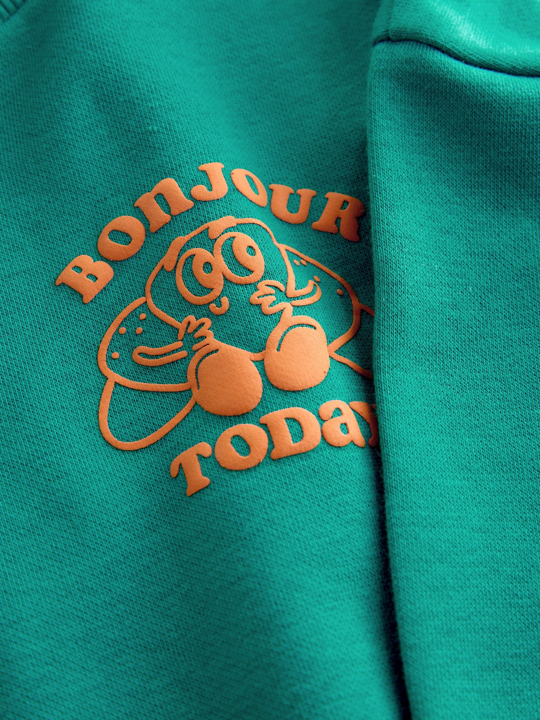 Green Croissant Single Sweatshirt And Stripe Joggers Set (3mths-7yrs) image 8