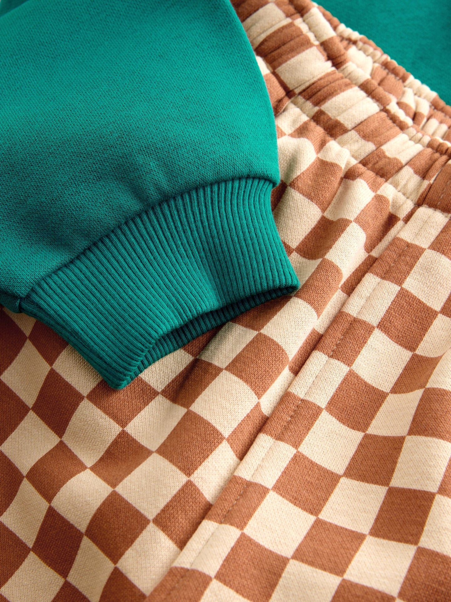 Green Croissant Single Sweatshirt And Stripe Joggers Set (3mths-7yrs) image 9