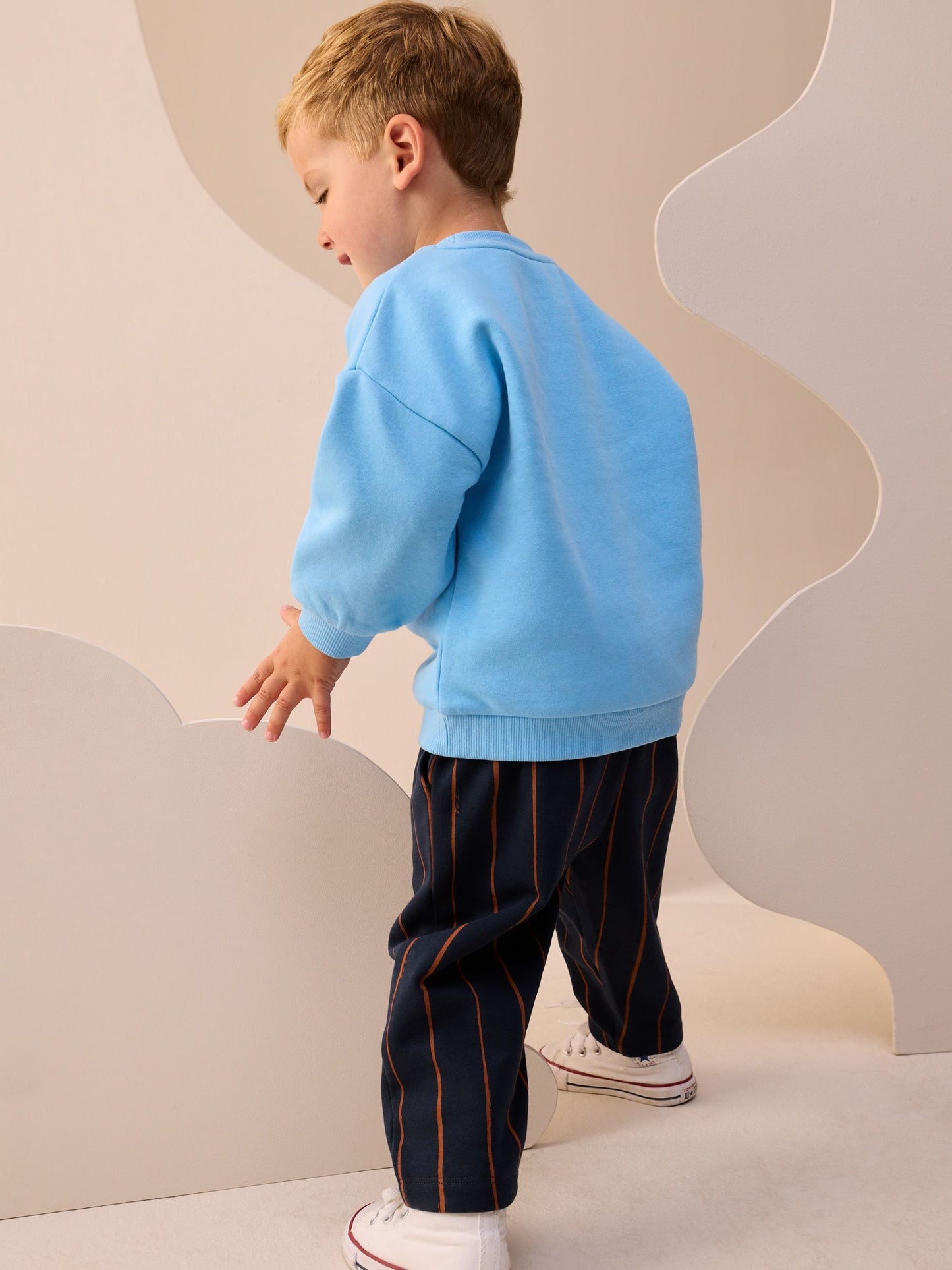 Blue Farm Animal Single Sweatshirt And Stripe Joggers Set (3mths-7yrs) image 3