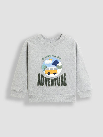 JoJo Maman Bébé Khaki Green 2-Piece Sweatshirt & Cord Cargo Set