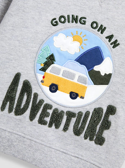 JoJo Maman Bébé Khaki Green 2-Piece Sweatshirt & Cord Cargo Set